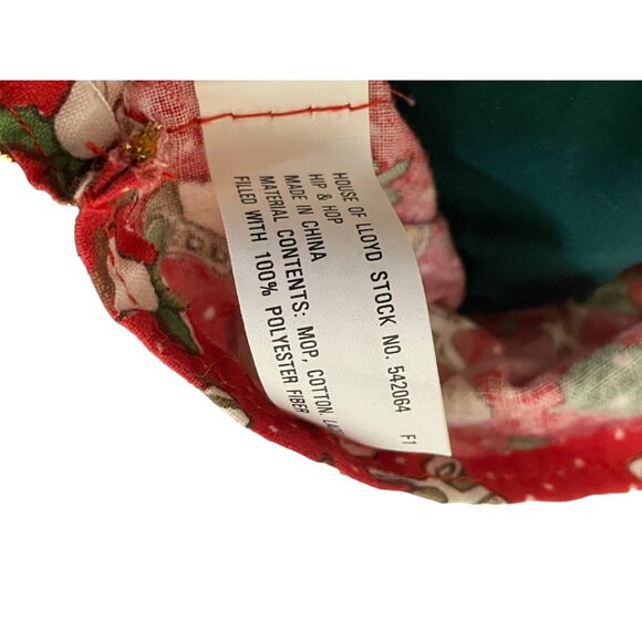 House Of Lloyd Christmas Bunny Dolls Christmas Around 12" Green Red White - Picture 4 of 13